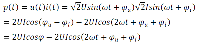 正弦穩(wěn)態(tài)電路的瞬時功率表達式