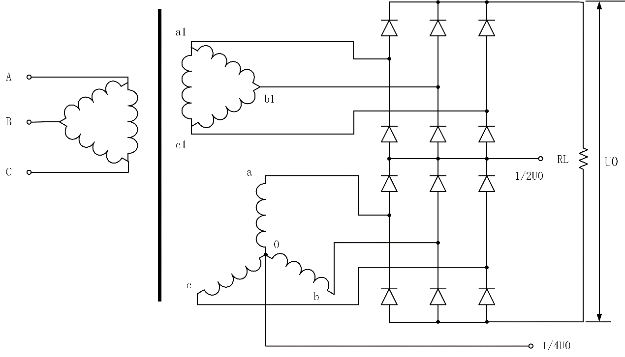 12脈整流變壓器原理圖