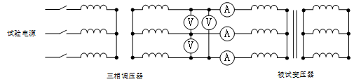 三相變壓器短路試驗原理圖