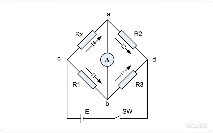 單臂電橋測(cè)量電路原理圖