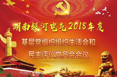 銀河電氣召開2018年度基層黨組織組織生活會和開展民主評議黨員會議